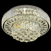 Lustra LED cu Telecomanda Crystal 3 Tipuri de Lumini Diametru 40cm 100W Crom